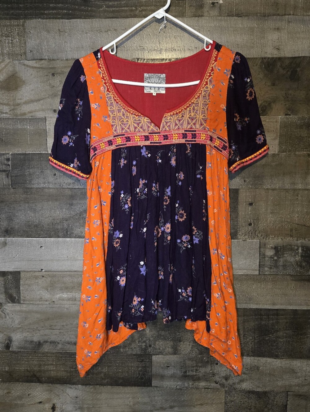anthropologie floreat floral tunic style top